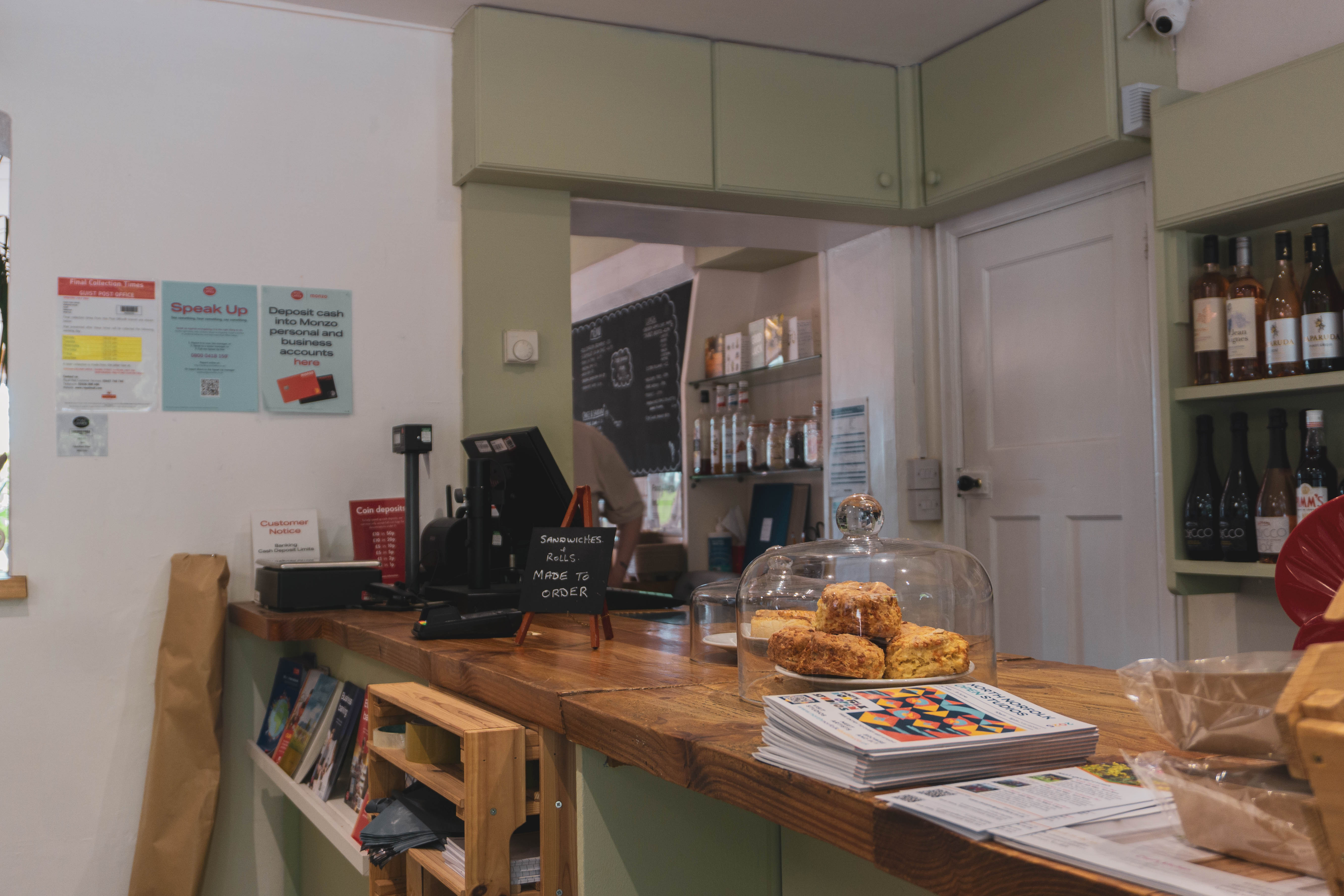 Inside Guist General Store counter area